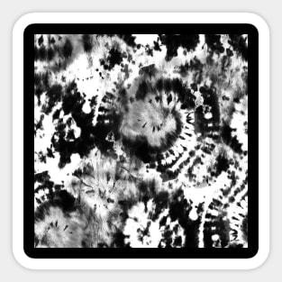 Black and White Tie-Dye 2 Sticker